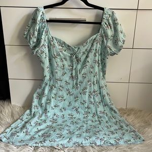 floral sweetheart neckline dress